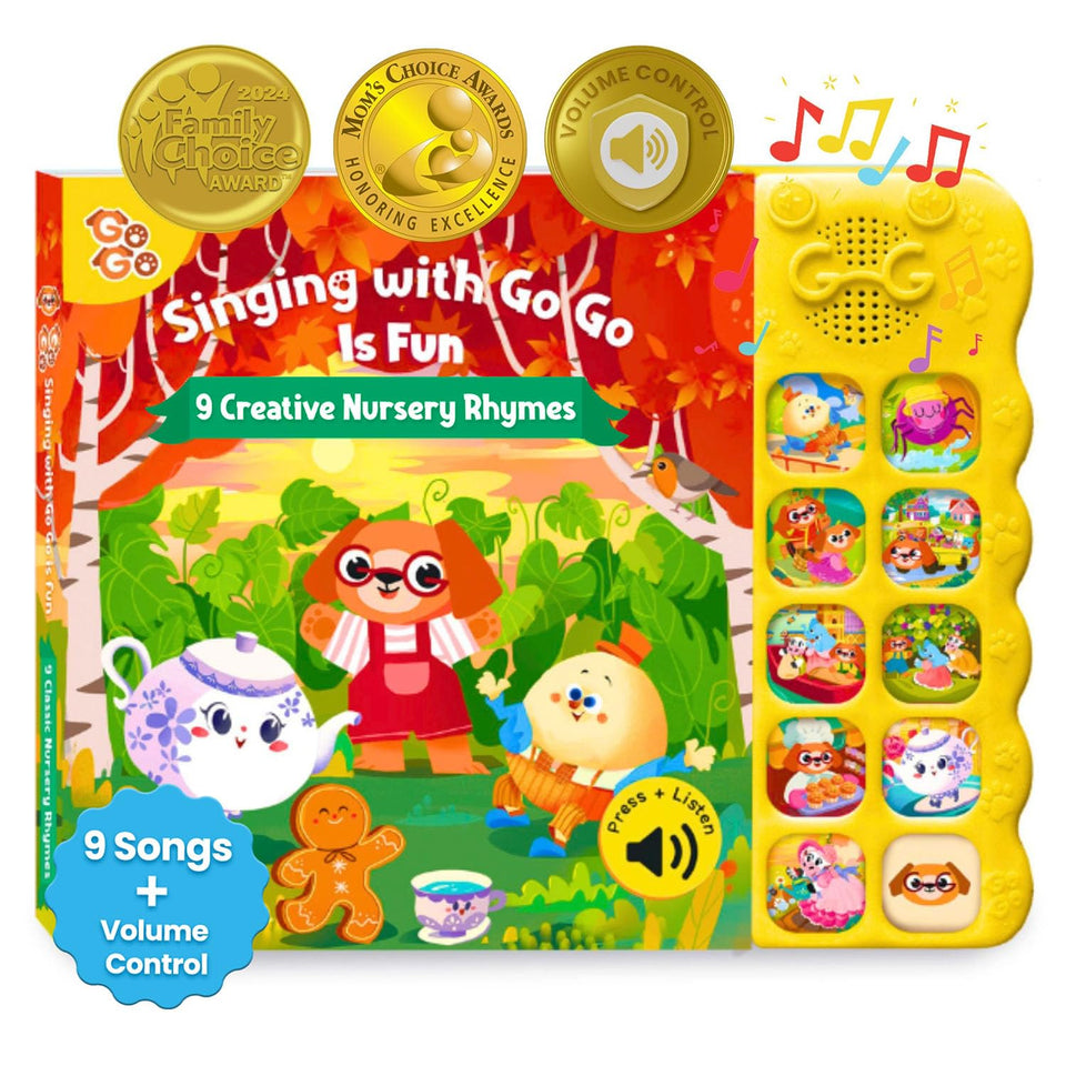 GO GO Creative Nursery Rhymes book cover showing durable, kid-friendly design.