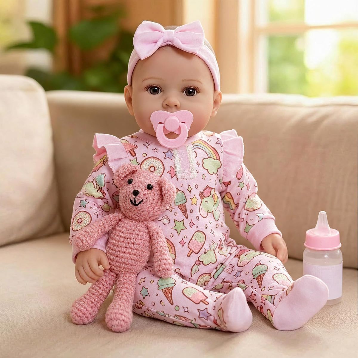 GOAROY 17-inch doll with cloth body invites hugs and cuddles.