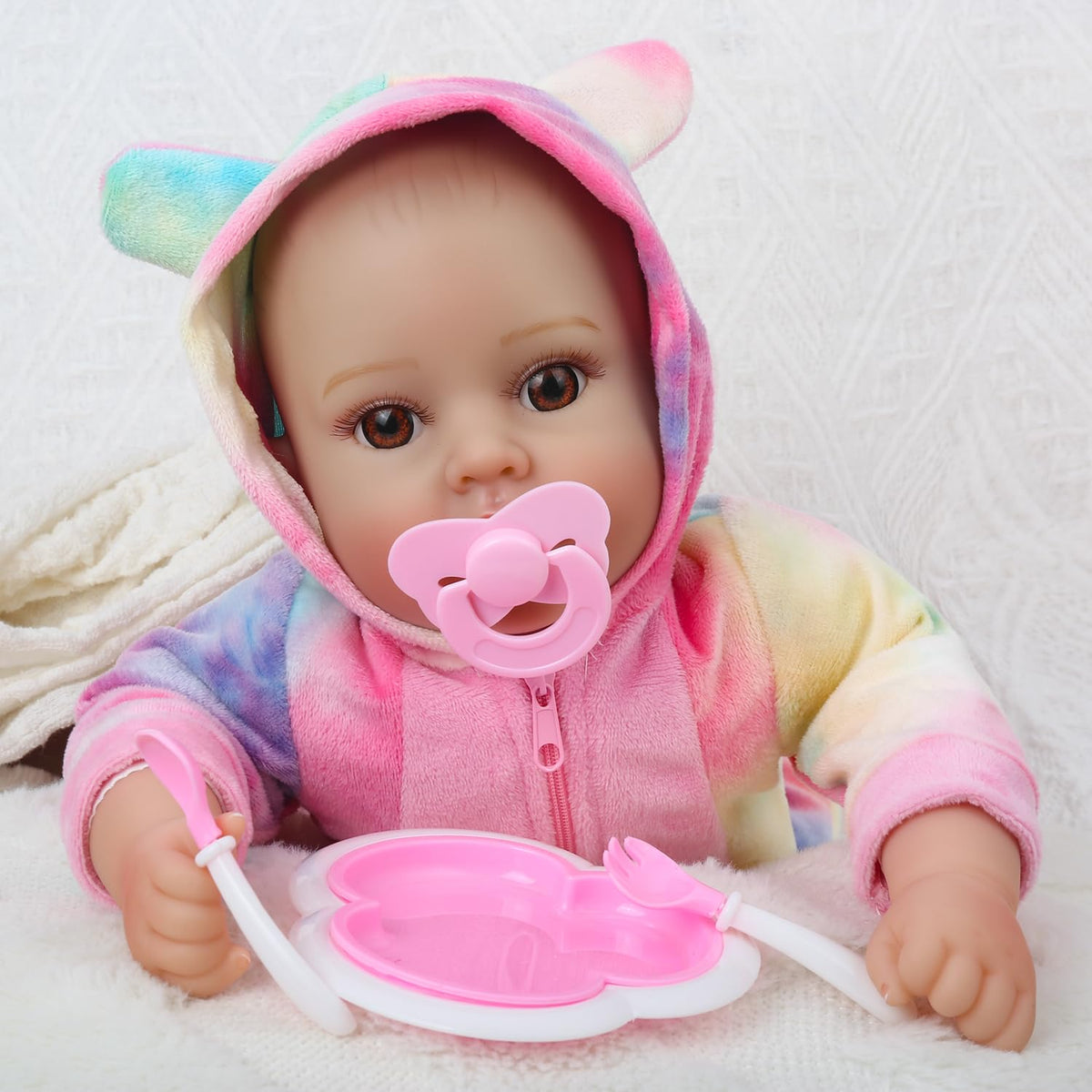 GOAROY lifelike baby doll outfit showcases stylish dress-up options.