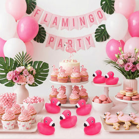 Goaste flamingo ducks measure about two by two point four by two point two inches.