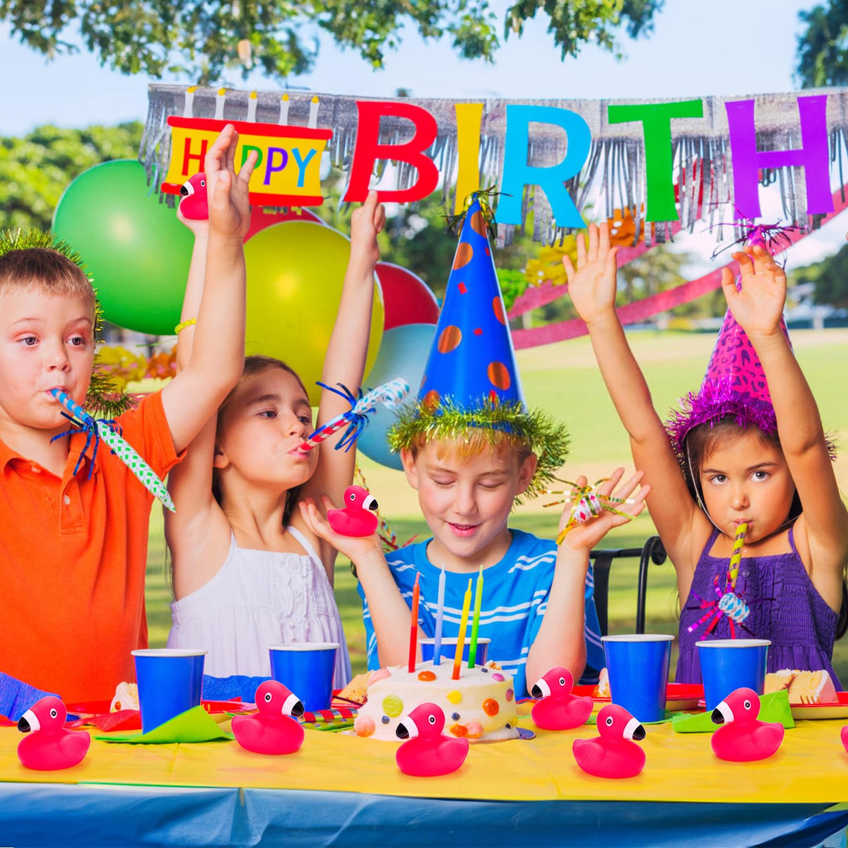 Goaste flamingo ducks brighten classrooms with playful prizes.