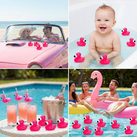 Goaste flamingo ducks suit birthday parties or wedding reception tables.