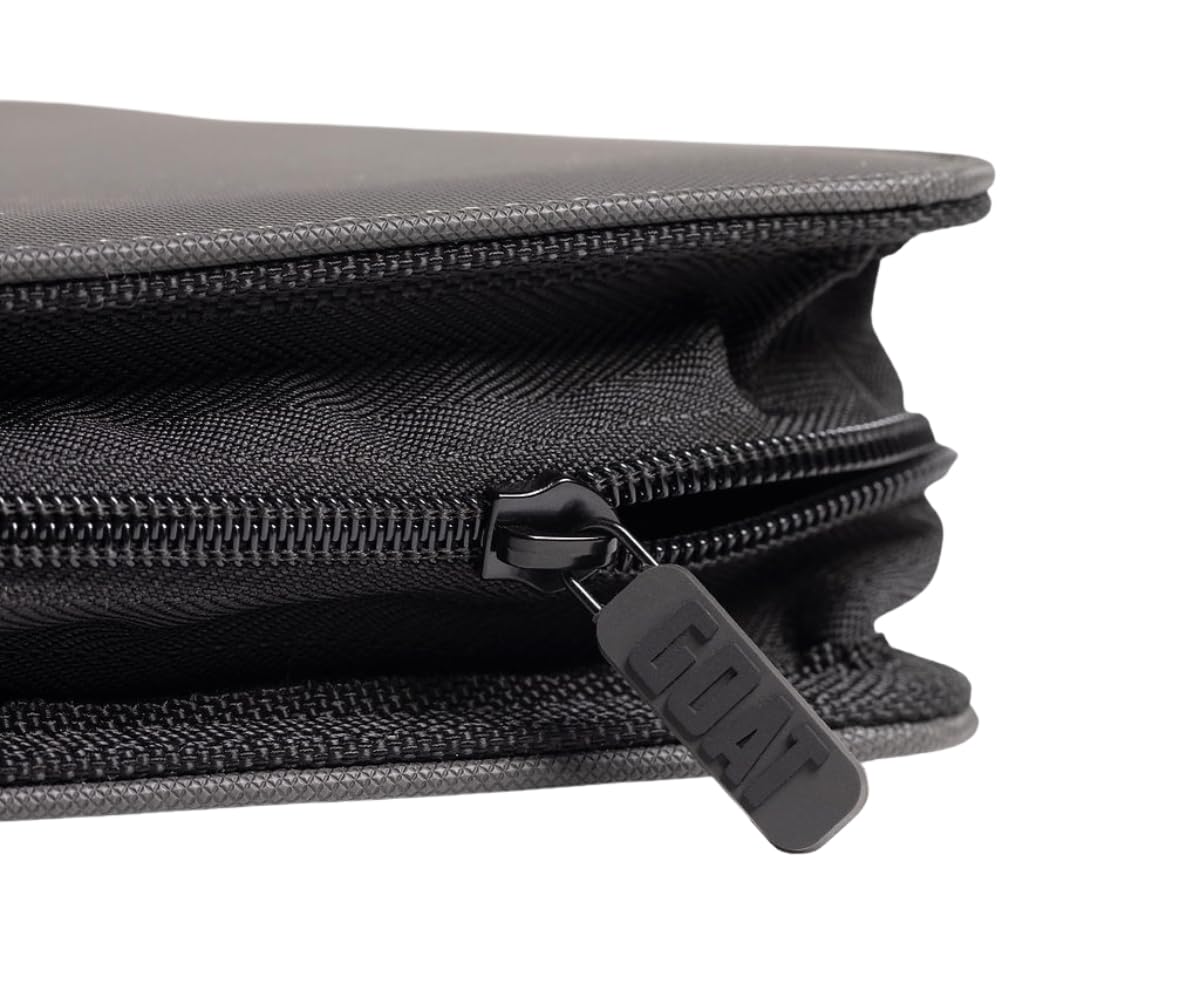 Goat Armor TopLoader binder heavy-duty zipper protects contents during daily commutes.