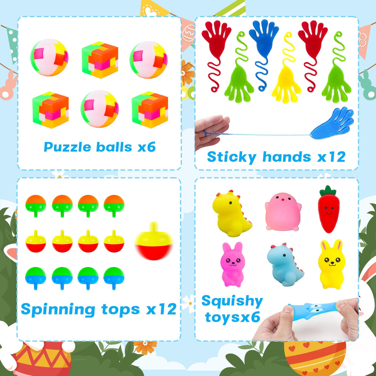 GOAUS Easter eggs gift basket stuffers and party favors