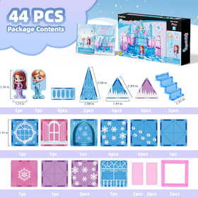 GobiDex 44-piece castle set with dolls and stairs for creative play