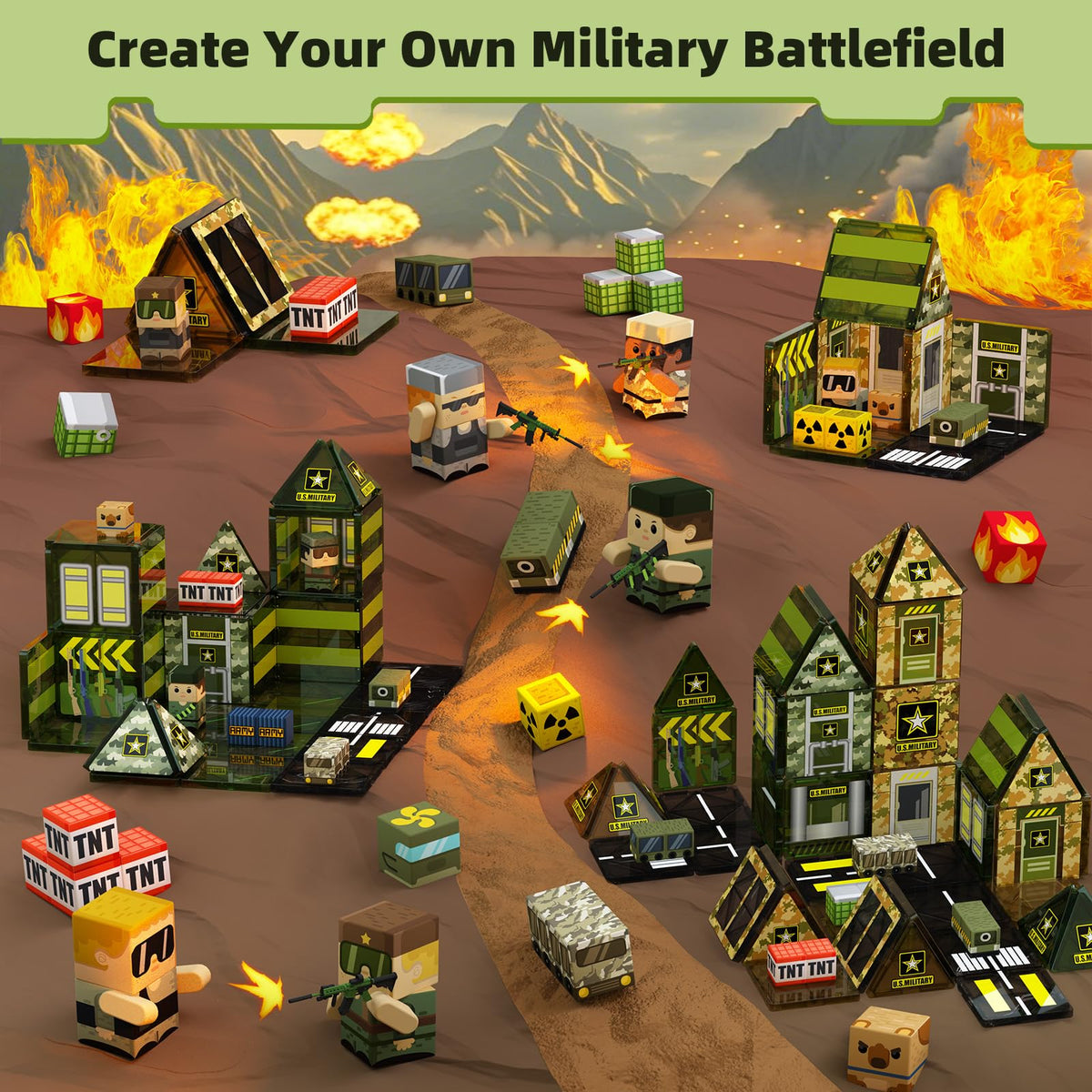 GobiDex army men figures with magnets for interactive battles and storytelling