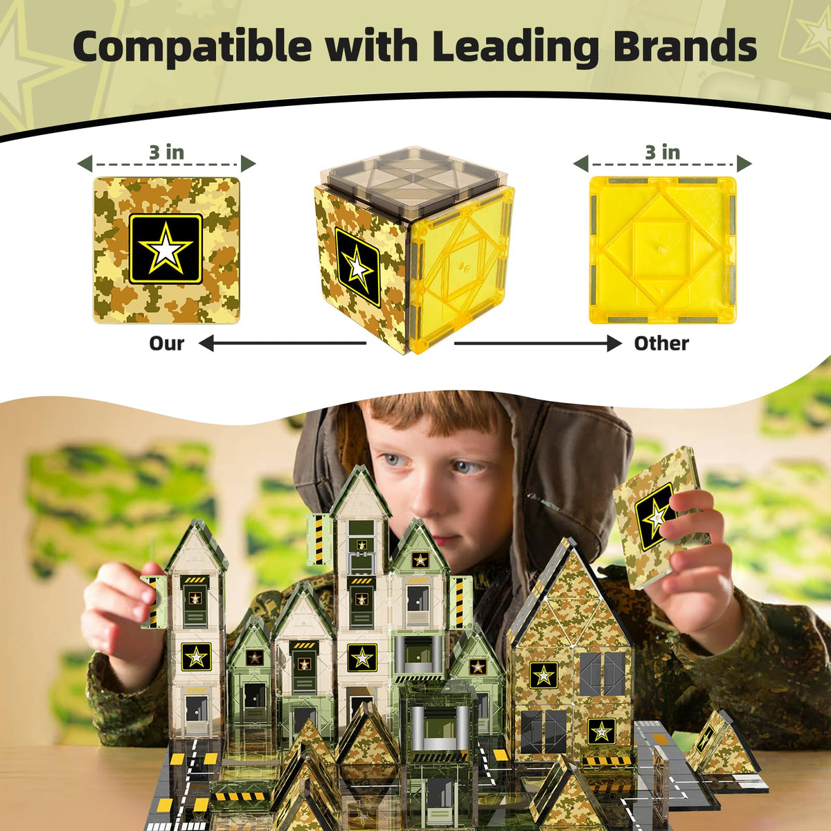 GobiDex army tile children playing with colorful tiles encourages exploration