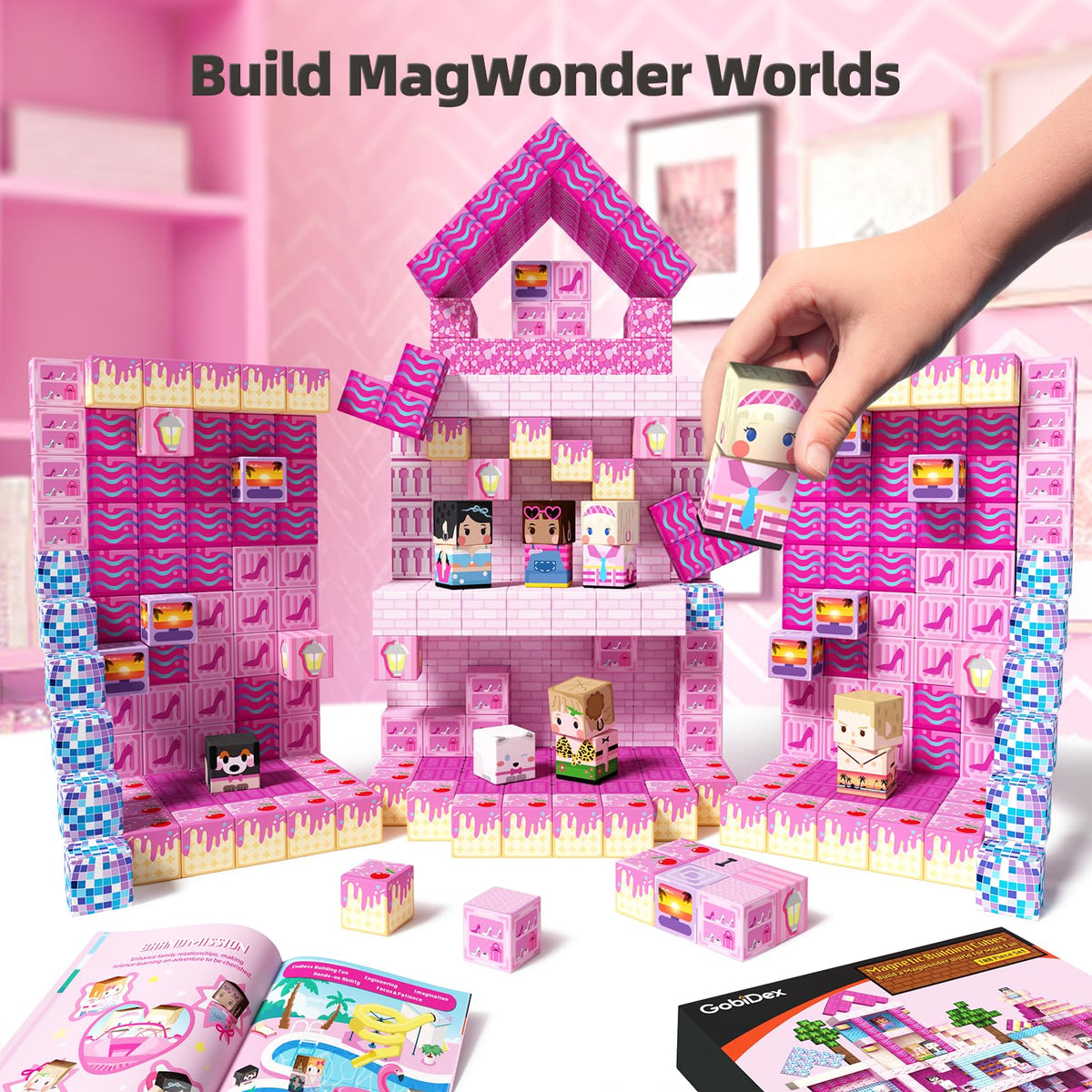 GobiDex bright magnetic blocks highlight magnets for open-ended construction.