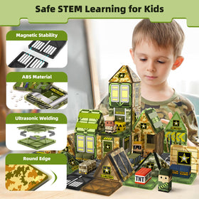 GobiDex camouflage tiles and cubes support hands-on building and pattern design