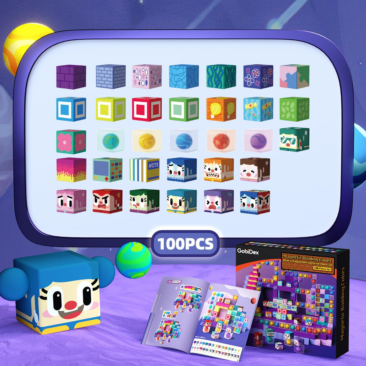 GobiDex blocks connect smoothly with other magnetic sets for flexible play.