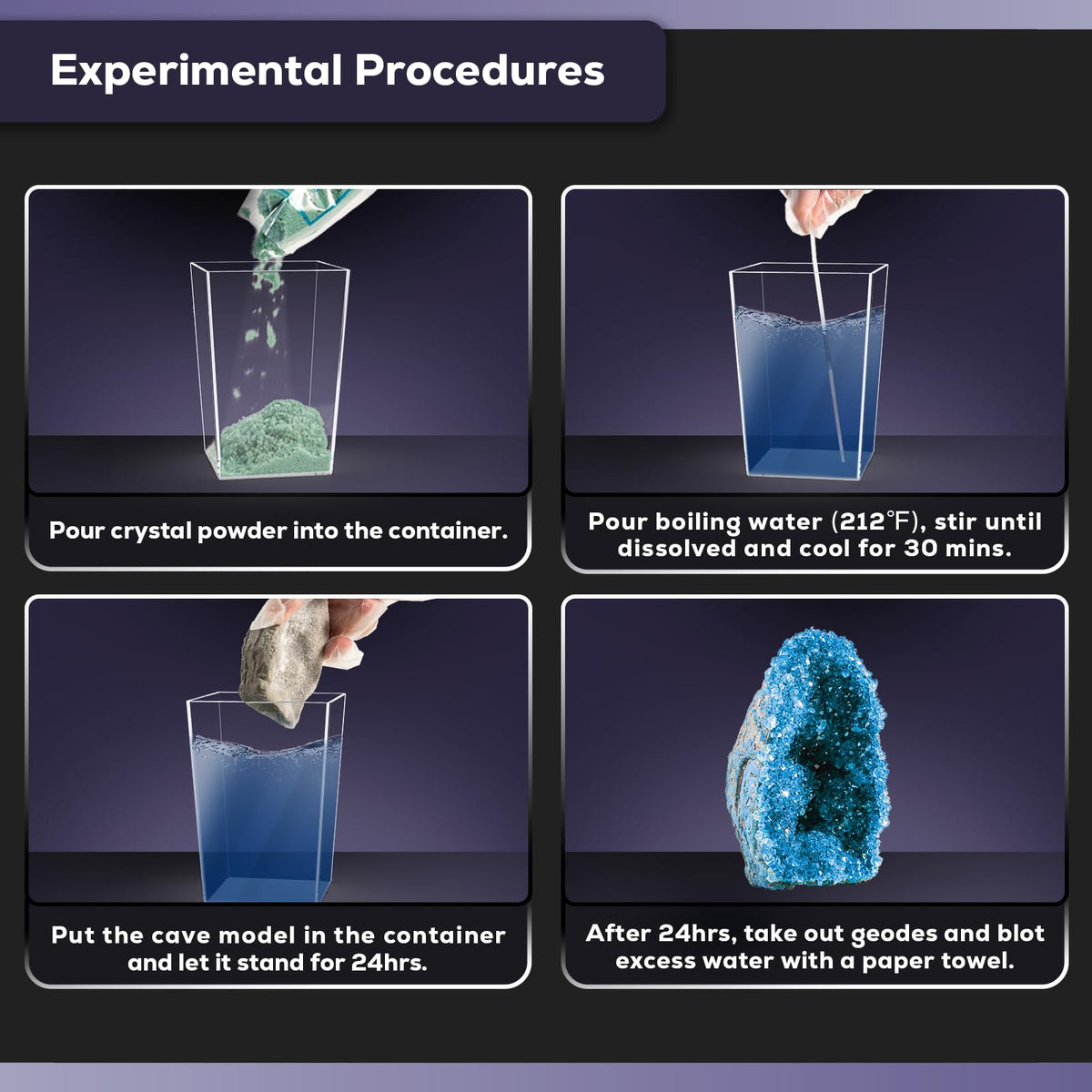 Kids use the GobiDex Geodes kit to explore rocks.