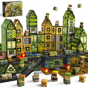 GobiDex magnetic army tiles base setup for imaginative construction play