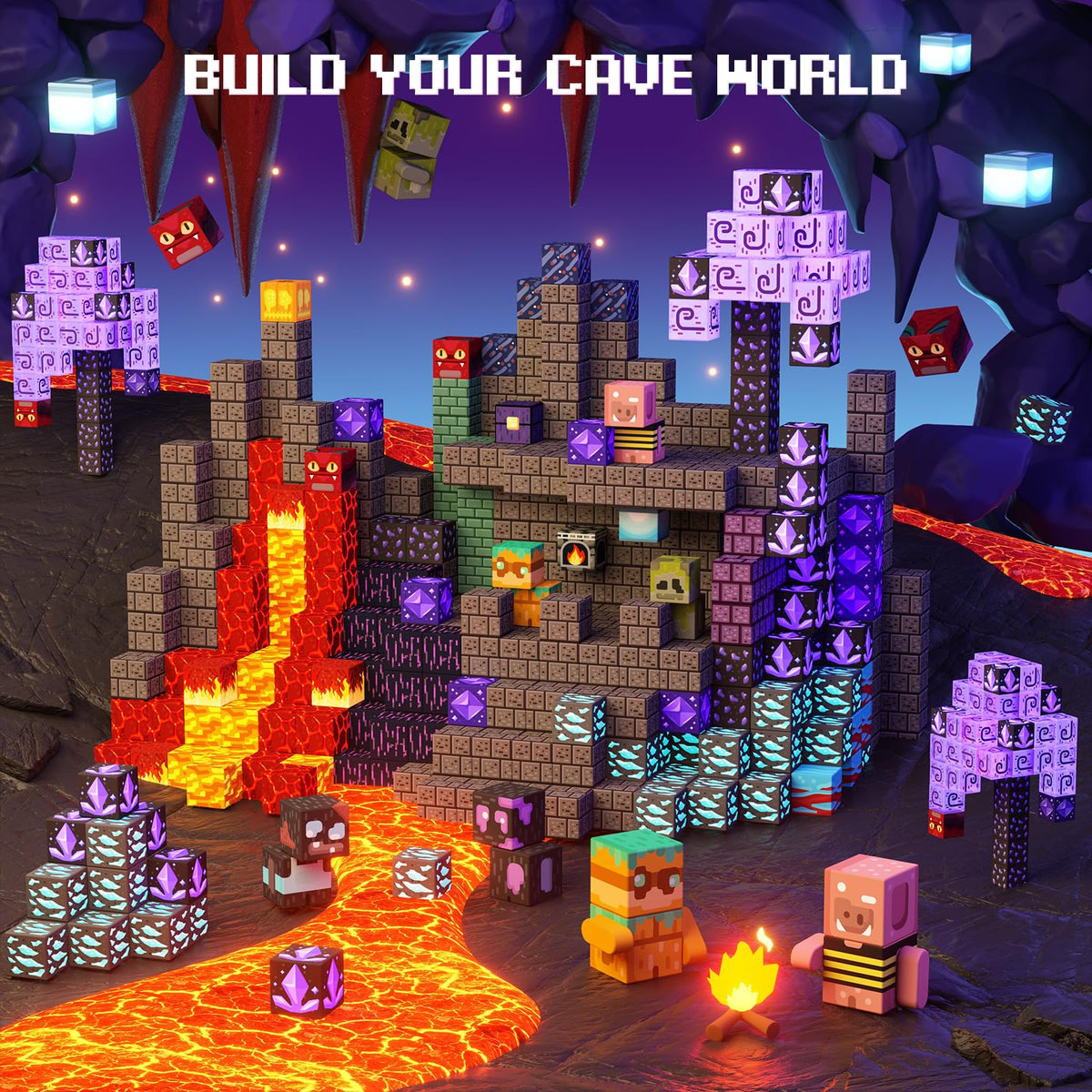 GobiDex magnetic blocks build a dark cave world for immersive storytelling and hands-on learning