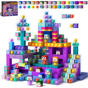 GobiDex magnetic blocks showing emotions for storytelling and social-emotional growth.