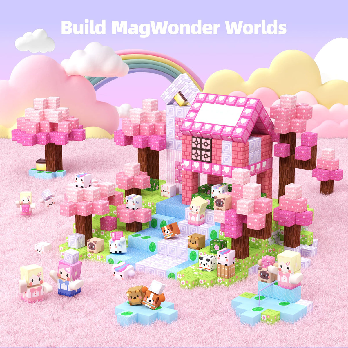 GobiDex blocks show pink cherry blossoms to inspire storytelling