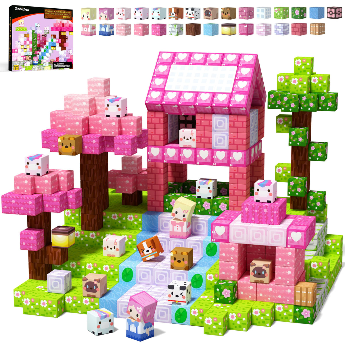 GobiDex magnetic blocks with pixel-style design boost imaginative play