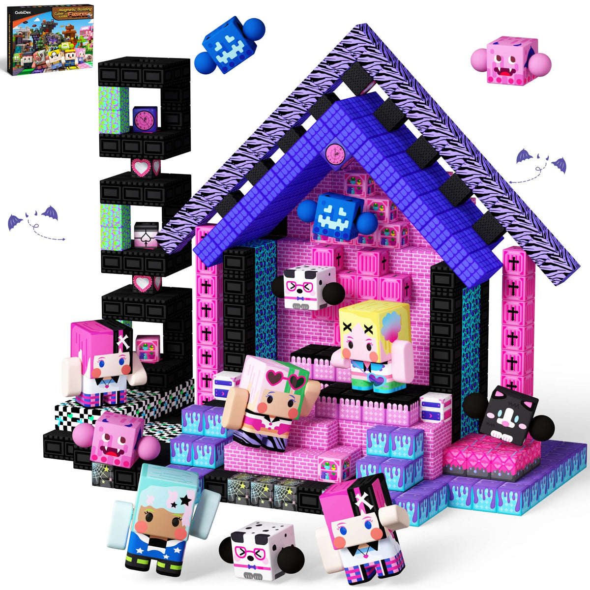 GobiDex magnetic building blocks and figures inspire imaginative play at home.