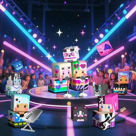 GobiDex musician figurines enhance scene building for creative musical play.