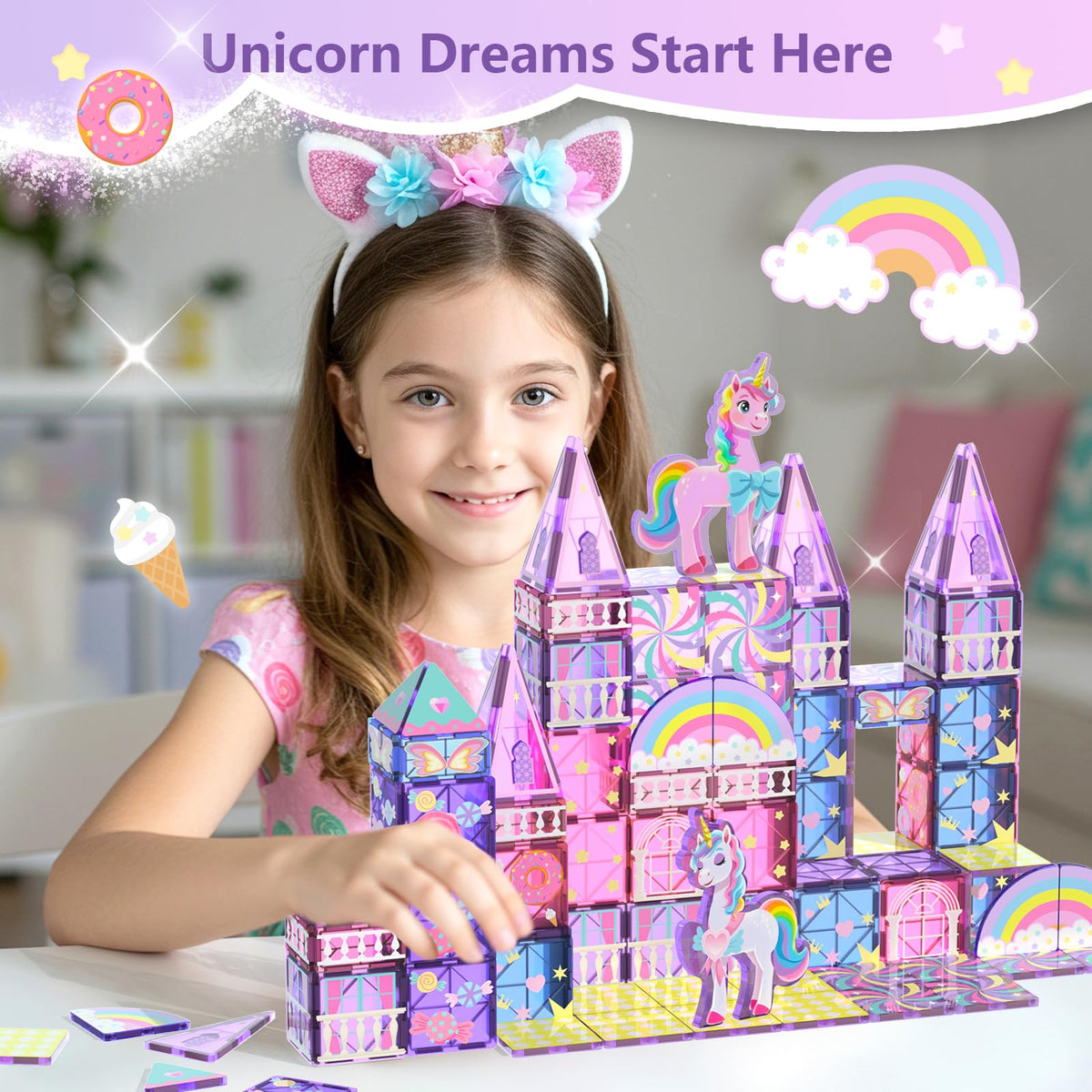 GobiDex princess accessories enhance pretend play with unicorn figures.