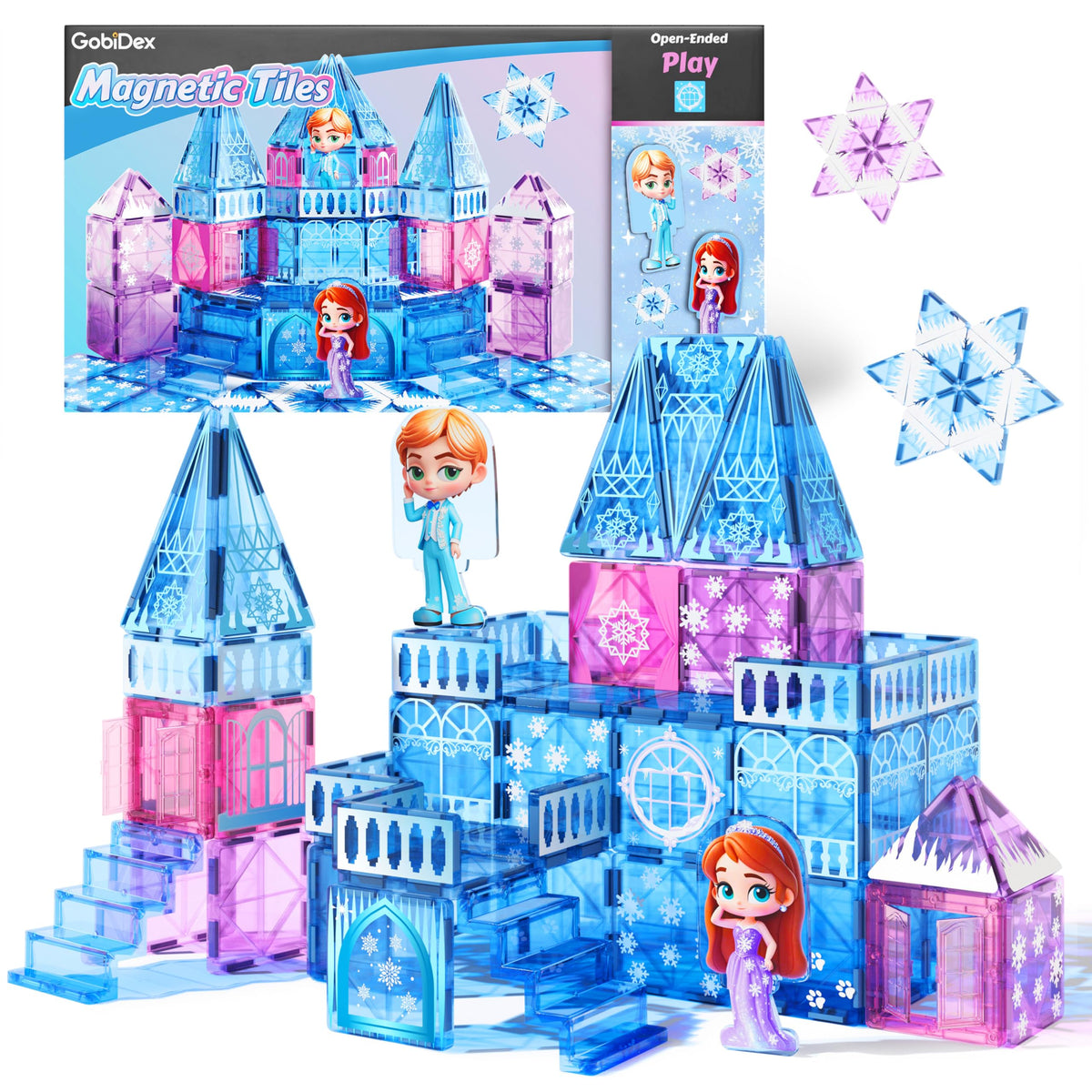 GobiDex Princess Castle tiles with dolls for imaginative play