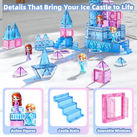 GobiDex snowflake tiles and stairs enabling winter castle storytelling