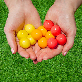 Goblies filled with colorful goo made from plant-based dyes.
