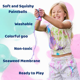 Goblies seaweed casing visible for eco-friendly cleanup.