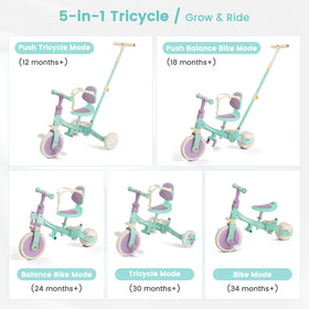GOBOKLE tricycle with colorful light-up wheels adds playful visibility.
