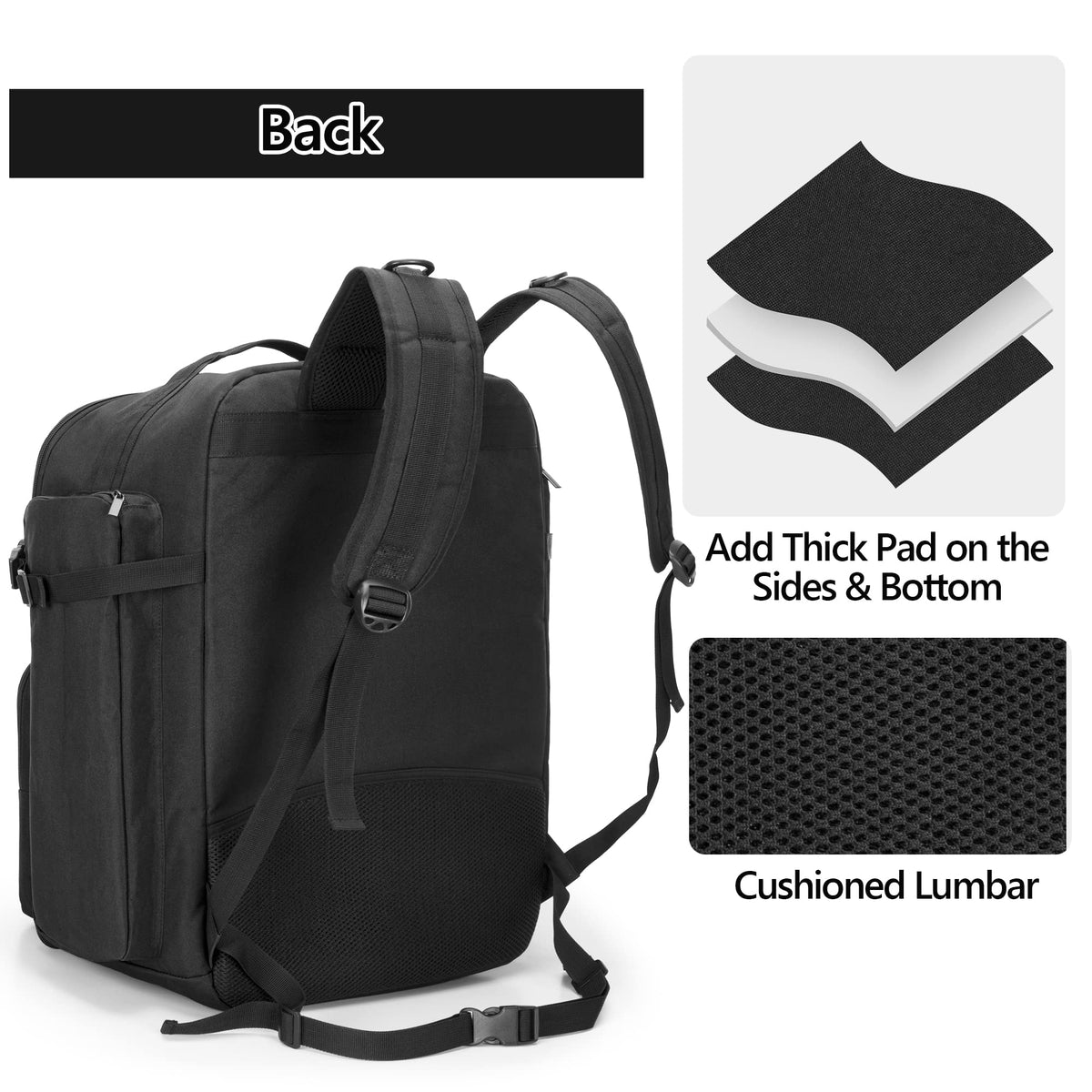 GOBUROS RC Backpack padded interior protects your RC car during transport.