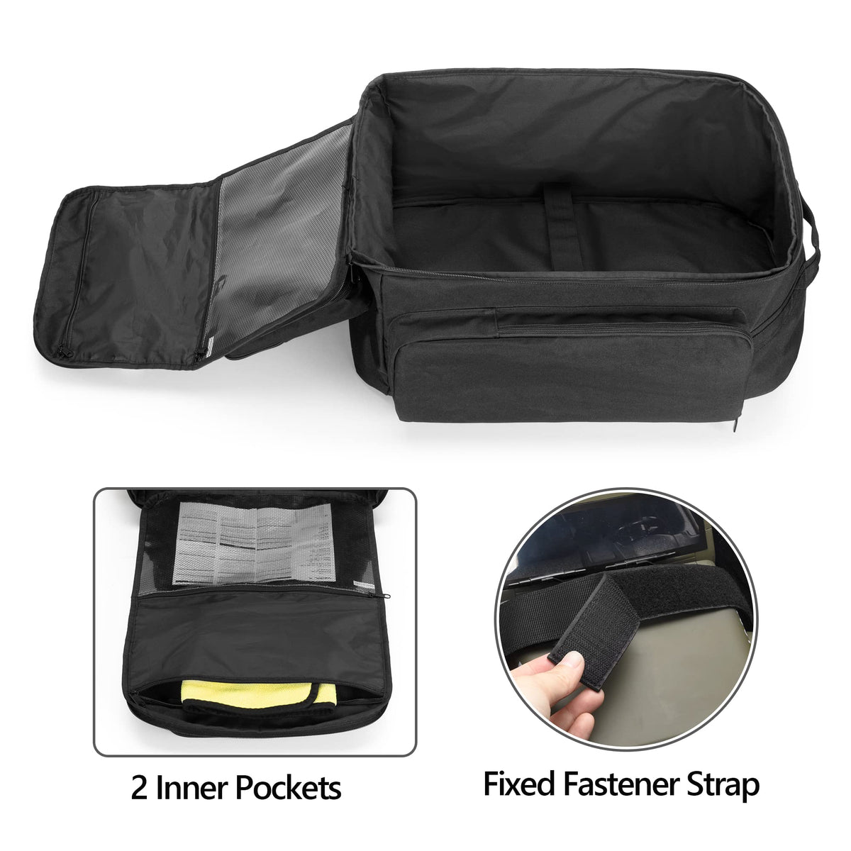 GOBUROS RC Backpack side pockets organize tires and liquids for quick access.