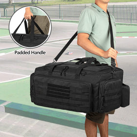 GOBUROS RC Car Bag clapboard base stabilizes components for safer carry.