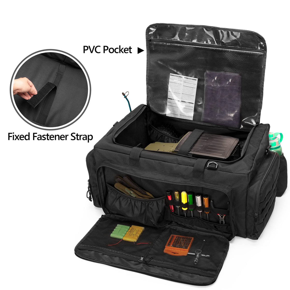 GOBUROS RC Car Bag front pocket stores essentials for quick access on race day.