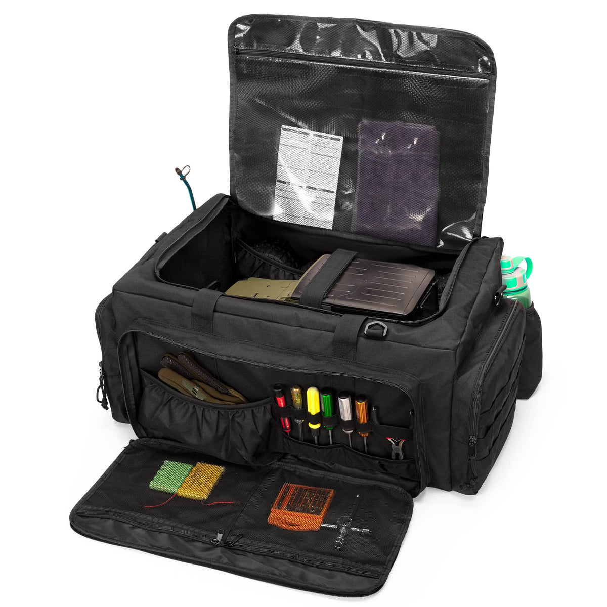 GOBUROS RC Car Bag with Traxxas 1/8 front pocket for organized transport.