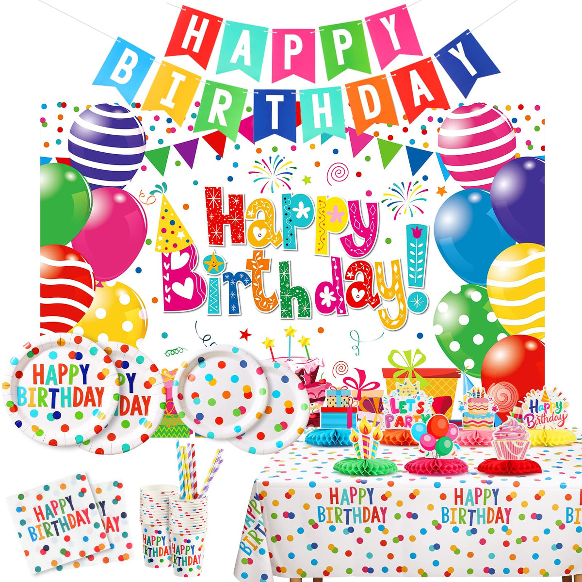 Gobutend Happy Birthday banner enhances party visuals and atmosphere.