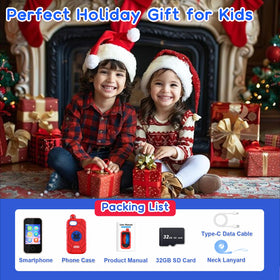 Gocina Kids Smart Phone includes 32 GB memory card for storage.