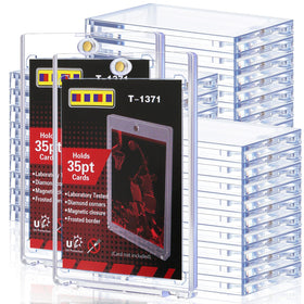 GoClimber 50ct magnetic card holder front view protects cards in a clear display