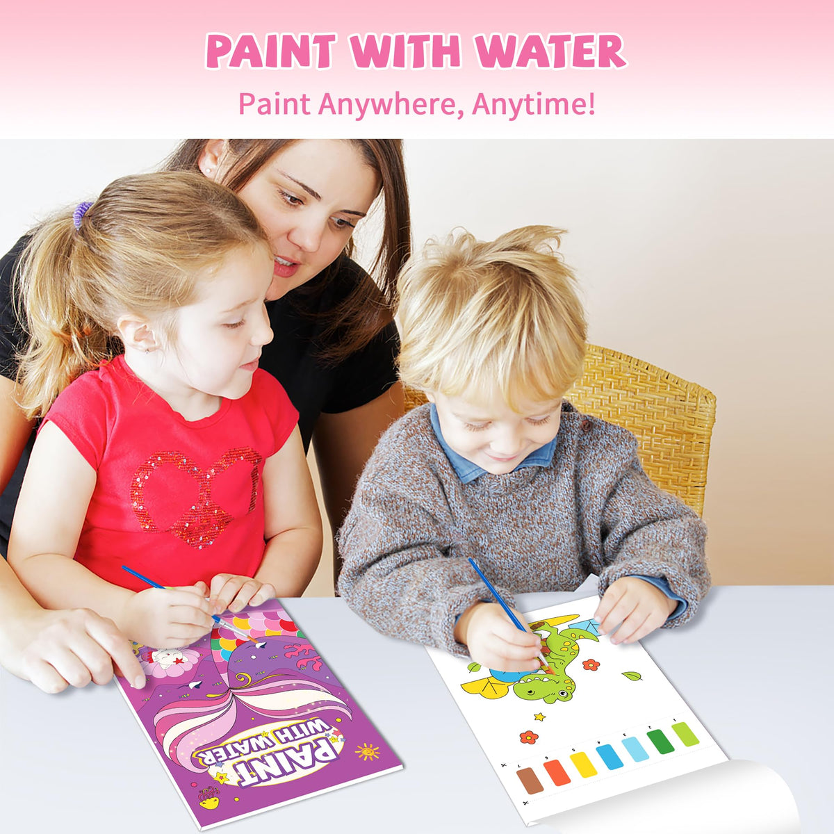 Gocozer oil painting pen complements the water books for precise strokes.