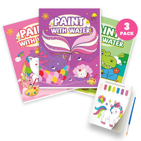 Gocozer paint with water book unicorn page offers mess-free creativity for kids.