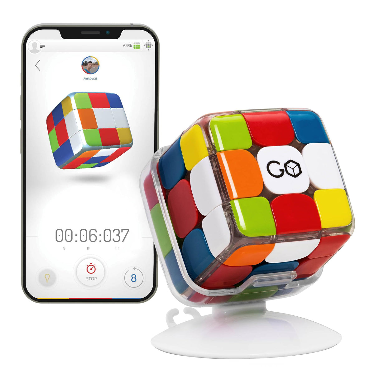 GoCube Edge connected cube ready for fast setup and learning.