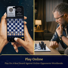GoCube GoChess Mini Wizard players enjoying a mixed-skill match in a casual setting.