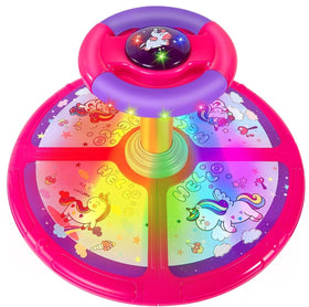 GODELAIF Unicorn Sit and Spin base spins smoothly for stable toddler play