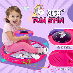 GODELAIF Unicorn Sit and Spin steering wheel controls rotation for balance
