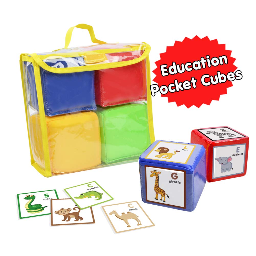 Godery four-dice set designed for family time and learning together.