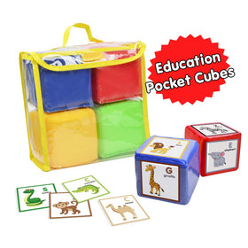Godery four-dice set designed for family time and learning together.