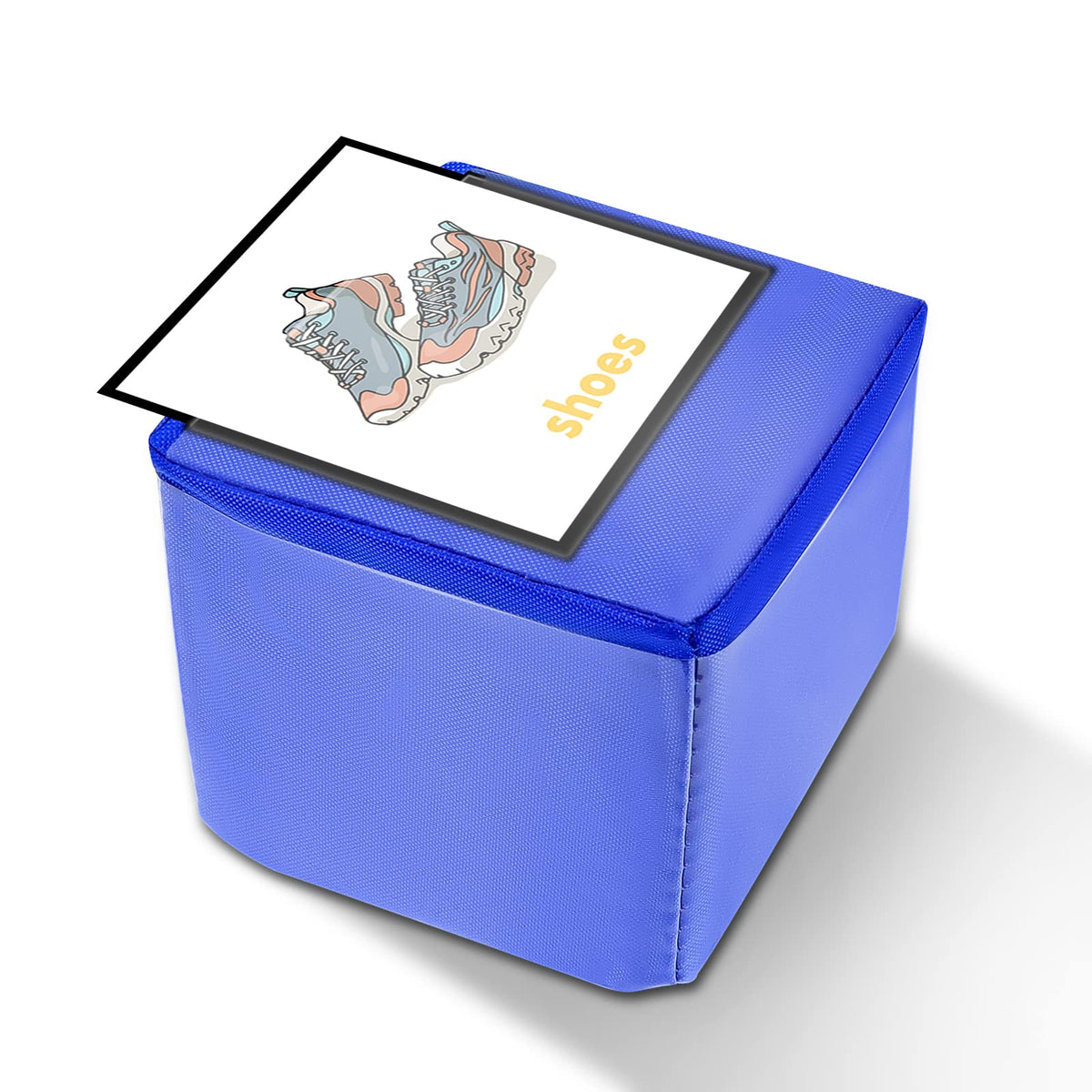 Godery pocket dice with clear card pockets for quick flashcard swaps.