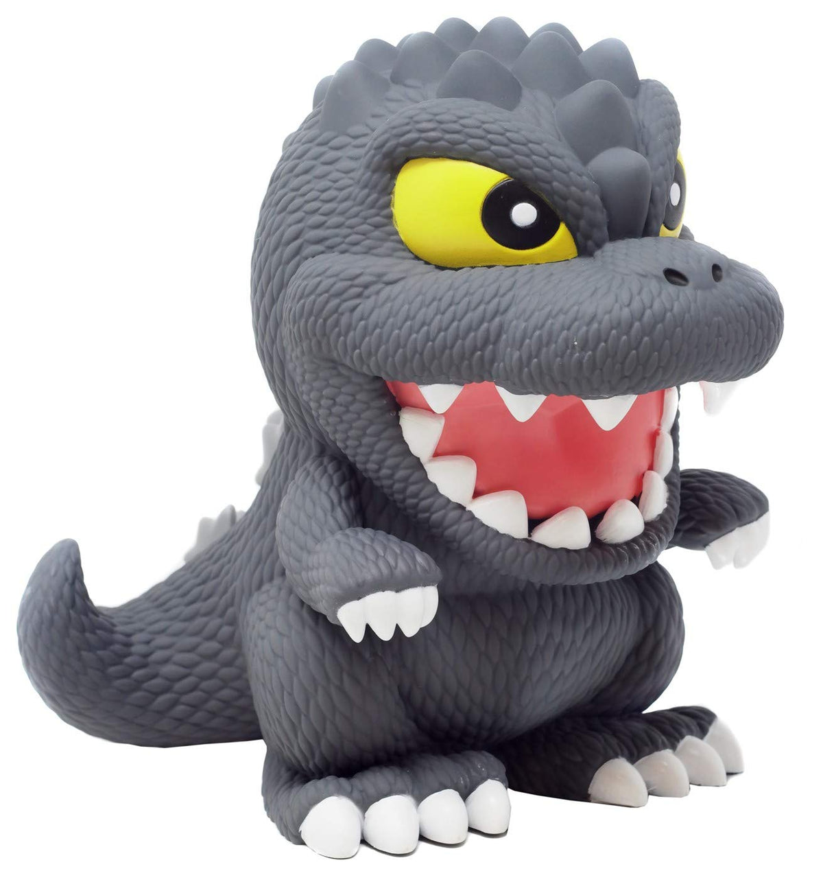 Godzilla Figural PVC Bank front view; durable decorative coin storage.