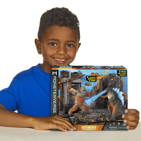 Godzilla heat ray accessory adds a dramatic fire effect during play.