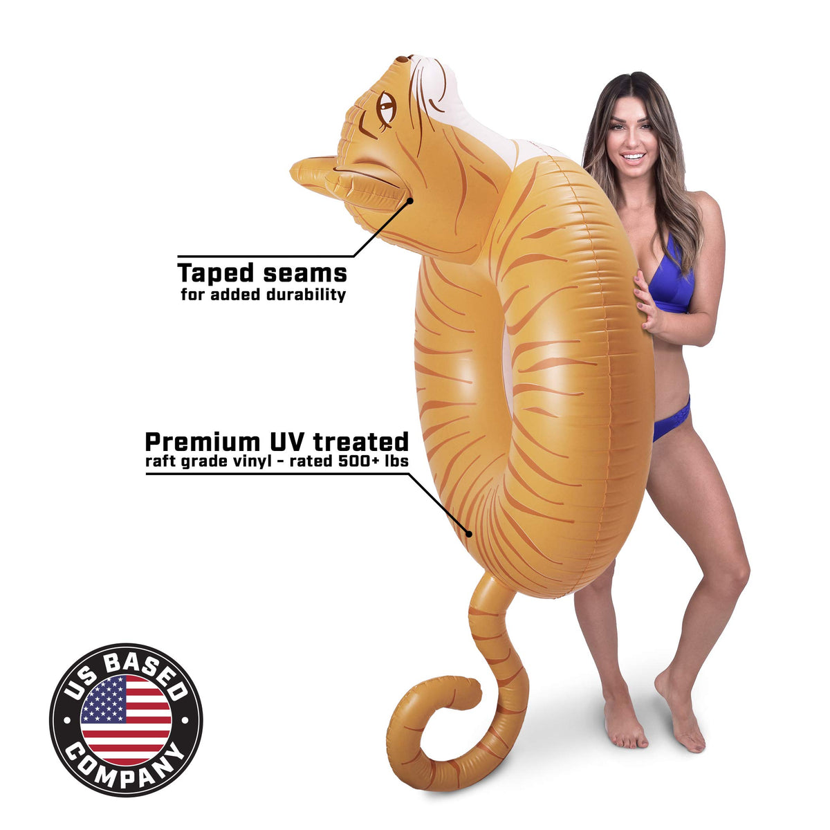 GoFloats Meowzers Cat Tube pool scene for family photos and parties.