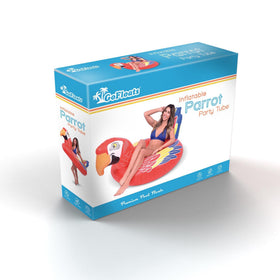 GoFloats Tropical Parrot pool float ideal for beach days with friends.