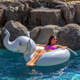 GoFloats Trunks Elephant Party Tube lake or beach-ready for family fun.